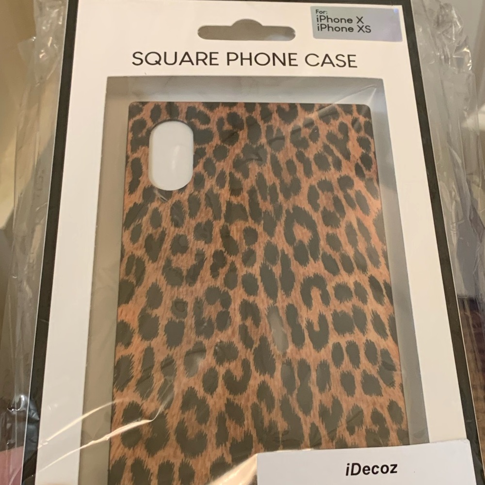 iPhone Case Square iPhone X-XS iDecoz Leopard Animal Print NEW - Picture 5 of 8
